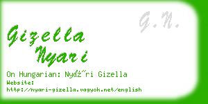 gizella nyari business card